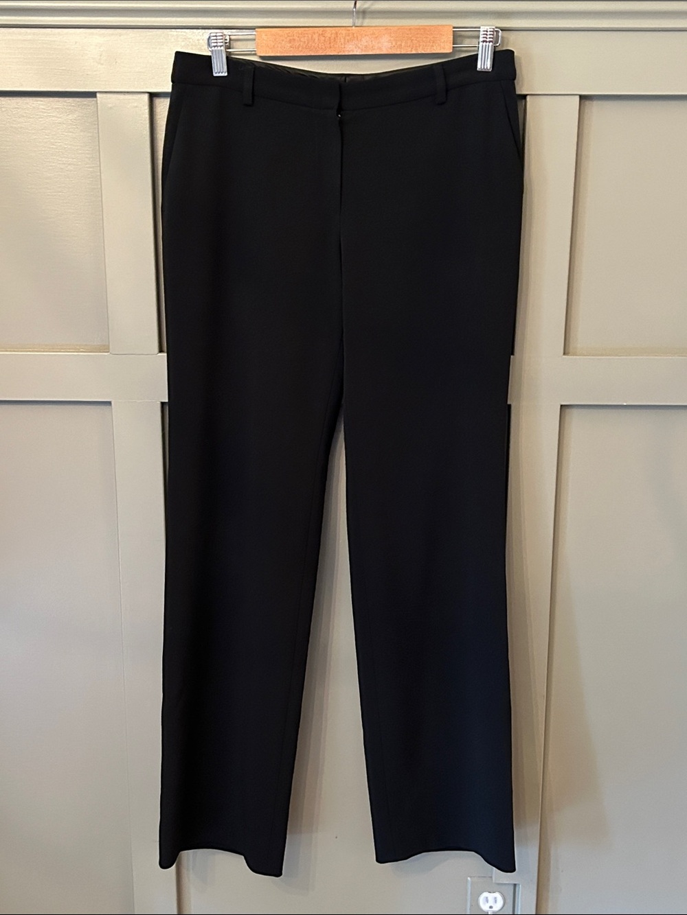 Emporio Armani Classic Black Trouser Pants Wool Blend Size 10